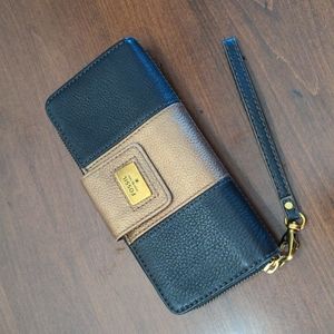 Black and gold wallet